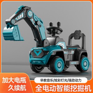 儿童挖掘机电动挖土机可坐人可骑挖机大号挖机男女孩工程车可坐