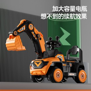 儿童挖掘机电动挖土机可坐人可骑挖机大号挖机男女孩工程车可坐