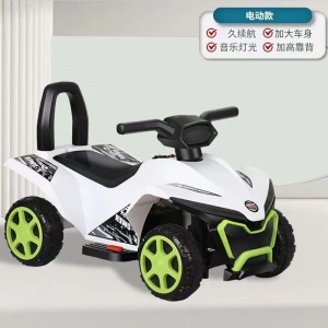 儿童电动车四轮沙滩车可坐人小孩自驾充电款童车灯光音乐摩托车