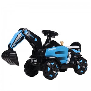 儿童电动车可坐人男女宝宝四轮挖掘机小孩自驾滑行车电动挖土机