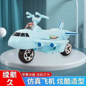 儿童电动车可坐骑可充电2-5-8岁男女宝宝三轮摆摊遥控飞机车汽车