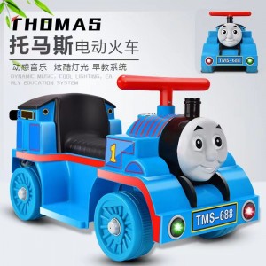 电动小火车带遥控男女宝宝玩具车带音乐可坐人电动四轮汽车