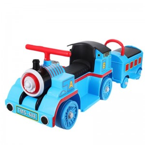 儿童复古电动汽车小火车玩具可储物电瓶车四轮可坐人充电遥控童车