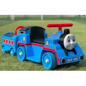 儿童复古电动汽车小火车玩具可储物电瓶车四轮可坐人充电遥控童车