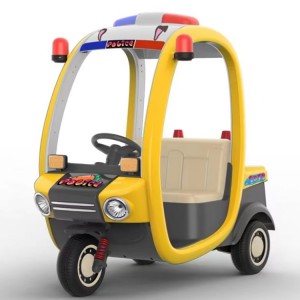 儿童电动广场车儿童电汽车儿童皮座玩具车警车广场车电动