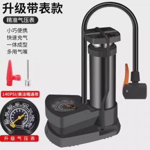 高压脚踩打气筒自行车汽车摩托车电动车多种功能便携式三轮车充气泵