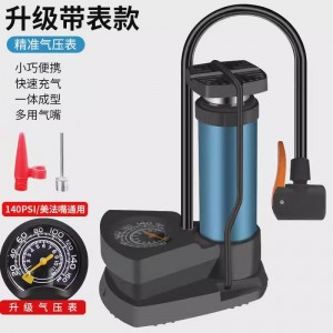 高压脚踩打气筒自行车汽车摩托车电动车多种功能便携式三轮车充气泵