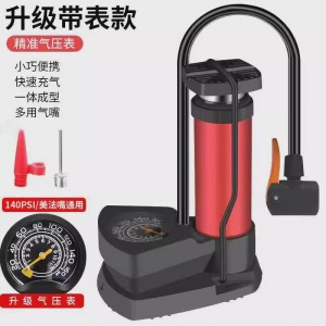 高压脚踩打气筒自行车汽车摩托车电动车多种功能便携式三轮车充气泵