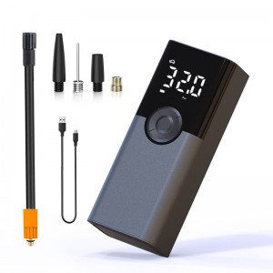 便携式迷你自行电动轮胎打气筒气泵手持无线充电数显车载充气泵