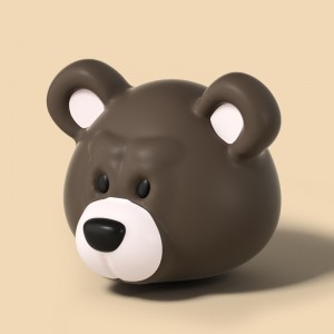 Brown bear cute shape children's scooter anti-collision cartoon head decoration soft BC cool scooter universal