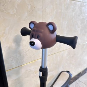 Brown bear cute shape children's scooter anti-collision cartoon head decoration soft BC cool scooter universal