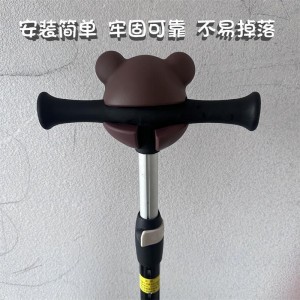 Brown bear cute shape children's scooter anti-collision cartoon head decoration soft BC cool scooter universal