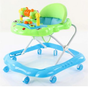 可折叠婴儿学步车 配有音乐和灯光铁和塑料框架 适合儿童行走和学习