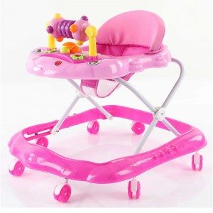 可折叠婴儿学步车 配有音乐和灯光铁和塑料框架 适合儿童行走和学习