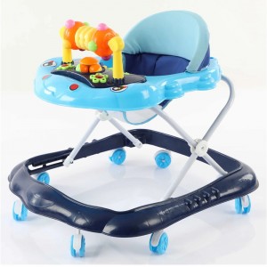 可折叠婴儿学步车 配有音乐和灯光铁和塑料框架 适合儿童行走和学习