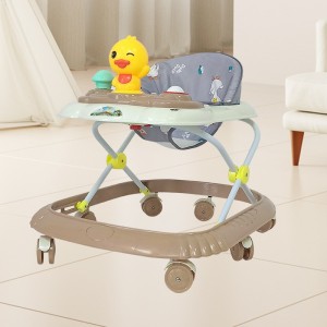 婴儿学步车多种功能防侧翻防o型腿助步车带音乐可折叠学行车