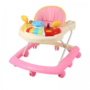 儿童学习步行卡通步行玩具椅音乐婴儿助行器带塞子助行器的婴儿助行器