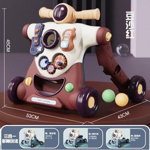 儿童三合一学步车手推仿侧翻可调节婴儿宝宝0-3岁助推车玩具礼品