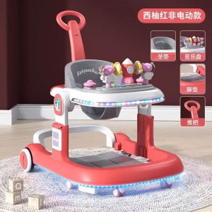 婴儿学步车防o型腿多种功能防摔防侧翻女孩助步可坐手推车新款