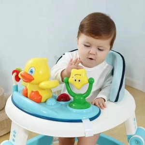 婴儿学步车防O型腿可折叠多种功能宝宝助步车防侧翻手推车