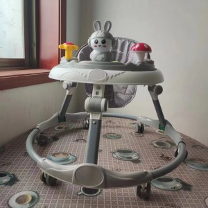 学步车多种功能防侧翻可折叠6-18个月宝宝助步车圆盘学步车