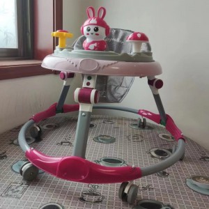 学步车多种功能防侧翻可折叠6-18个月宝宝助步车圆盘学步车