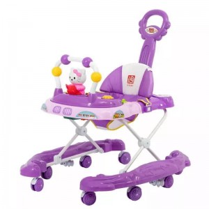 厂家儿童学步车手推款可折叠婴儿学步车宝宝学走路助步车带音乐