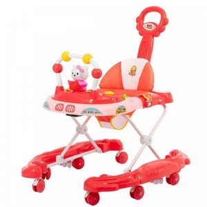 厂家儿童学步车手推款可折叠婴儿学步车宝宝学走路助步车带音乐