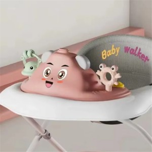 2 in 1 multi-function folding walker for girls 6-18 months safety frame plastic wheel walking learning 3 in 1 function