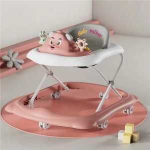 2 in 1 multi-function folding walker for girls 6-18 months safety frame plastic wheel walking learning 3 in 1 function