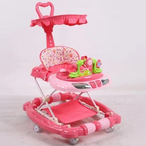 带轮子婴儿可折叠婴儿学步车独特的可以坐着和推动反O形腿防止翻滚