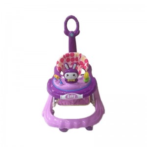 新款可折叠调节高低防止O型腿防侧翻6-8个月学步车静音轮带音乐