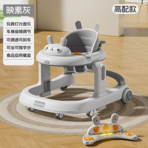 婴儿学步车防型腿防侧翻6-18个月宝宝音乐可坐可推助步学行车