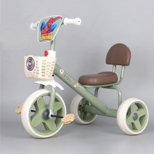 三轮脚踏车简易小孩男女头灯三轮车音乐灯光儿童宝宝三轮车1-5岁