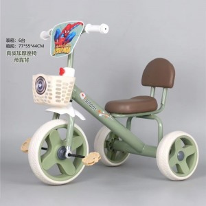 三轮脚踏车简易小孩男女头灯三轮车音乐灯光儿童宝宝三轮车1-5岁