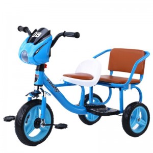 儿童三轮车脚蹬车自行车双人脚踏车男女孩通用可坐可骑童车玩具车