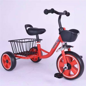 新款儿童三轮车小孩3-6岁童车可坐脚踏车幼儿园自行车带斗三轮车