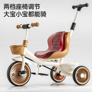 新款儿童三轮车脚踏车1-3-6岁遛娃大号婴儿手推车宝宝自行车