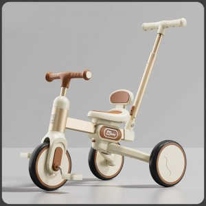 儿童多种功能三轮车1-5岁男女宝宝手推车脚踏车平衡车轻便遛娃神器