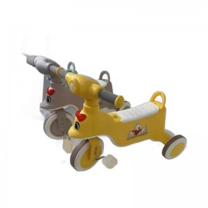 新款儿童三轮车脚踏车带推把 带灯光音乐 2-4岁男宝宝女孩玩具车