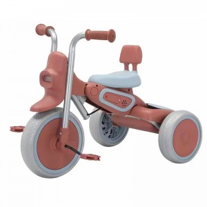 新款时尚儿童三轮车1-6岁儿童三轮车音乐灯光折叠三轮车