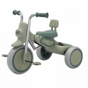 新款时尚儿童三轮车1-6岁儿童三轮车音乐灯光折叠三轮车