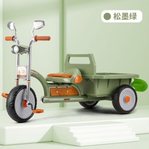 儿童三轮车带后斗大号车厢2-6岁男女宝宝脚踏车怀旧双人童车玩具