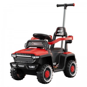 Children&#039;s electric car with fence, can be used as a stroller, dual-use, four-wheel charging, multi-function beach bike, can ride on a human toy car