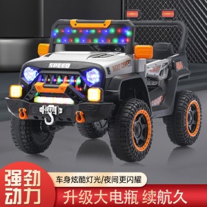电动汽车小孩可坐大人四驱越野车宝宝亲子车玩具车亲子玩