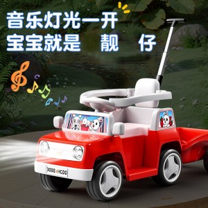 婴儿童电动车四轮汽车带围栏遥控玩具车可坐人手推车小孩充电童车