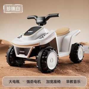 新款儿童电动沙滩车男女孩宝宝1-4岁灯光音乐可坐充电款出口