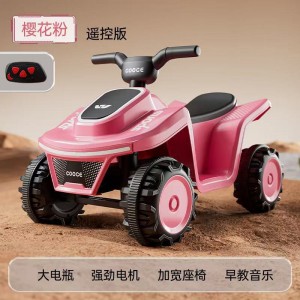 新款儿童电动沙滩车男女孩宝宝1-4岁灯光音乐可坐充电款出口