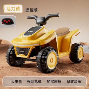 新款儿童电动沙滩车男女孩宝宝1-4岁灯光音乐可坐充电款出口