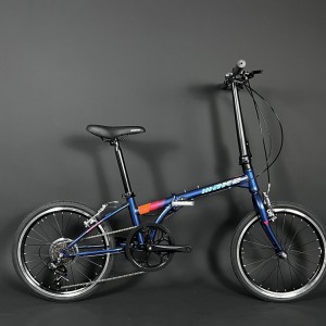 20寸7速变速器自行车 便携可折叠自行车 成人学生骑行自行车